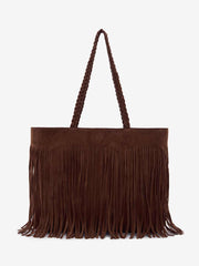 Reformation Luna Tote Bag - Espresso Suede