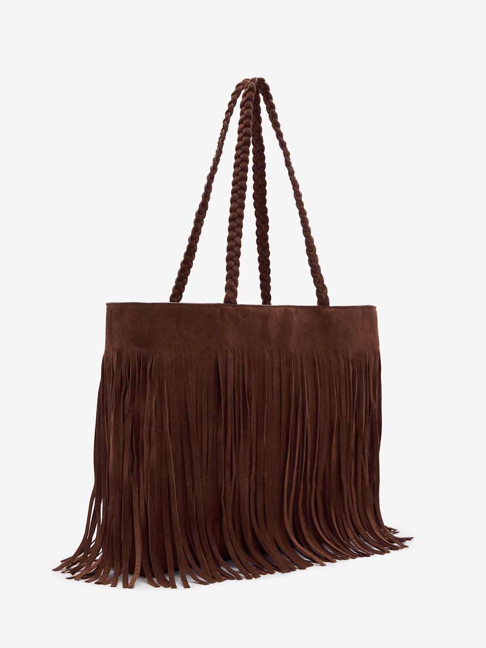 Reformation Luna Tote Bag - Espresso Suede
