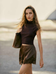 Reformation Pien Knit Top - Mole