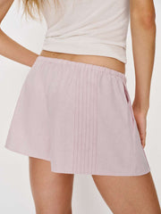 Reformation Hannah Linen Low Rise Short - Cherry Blossom