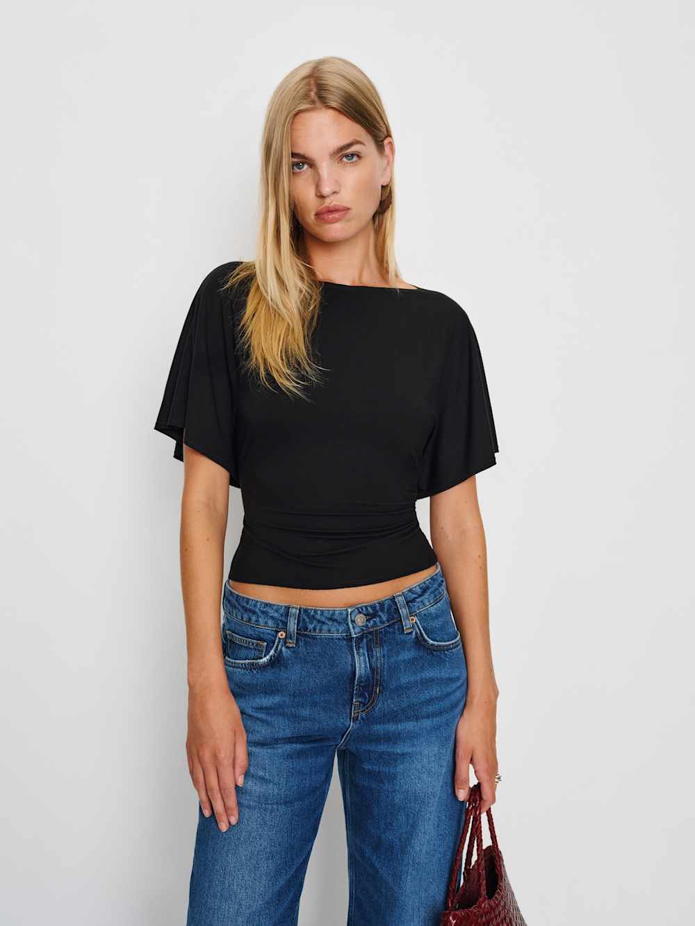 Reformation Avery Knit Top - Black