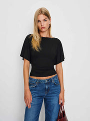 Reformation Avery Knit Top - Black