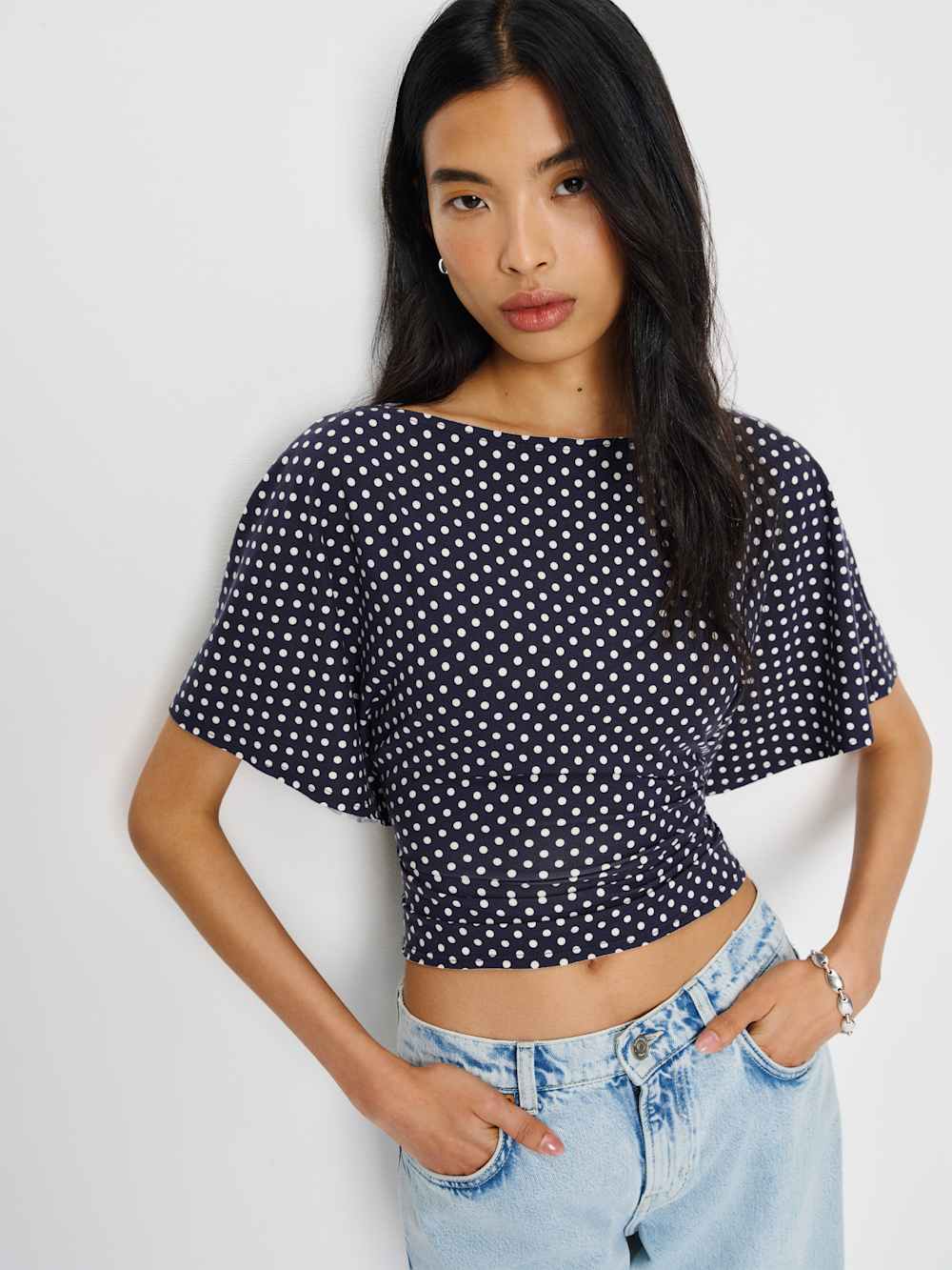 Reformation Avery Knit Top - Dream Dot