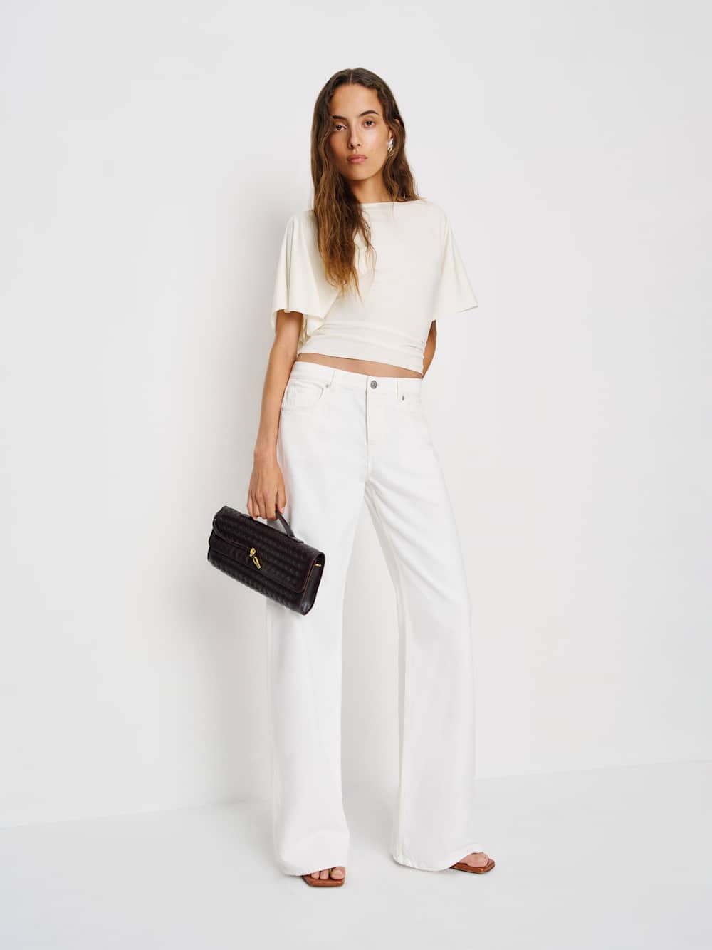 Reformation Avery Knit Top - Fior Di Latte