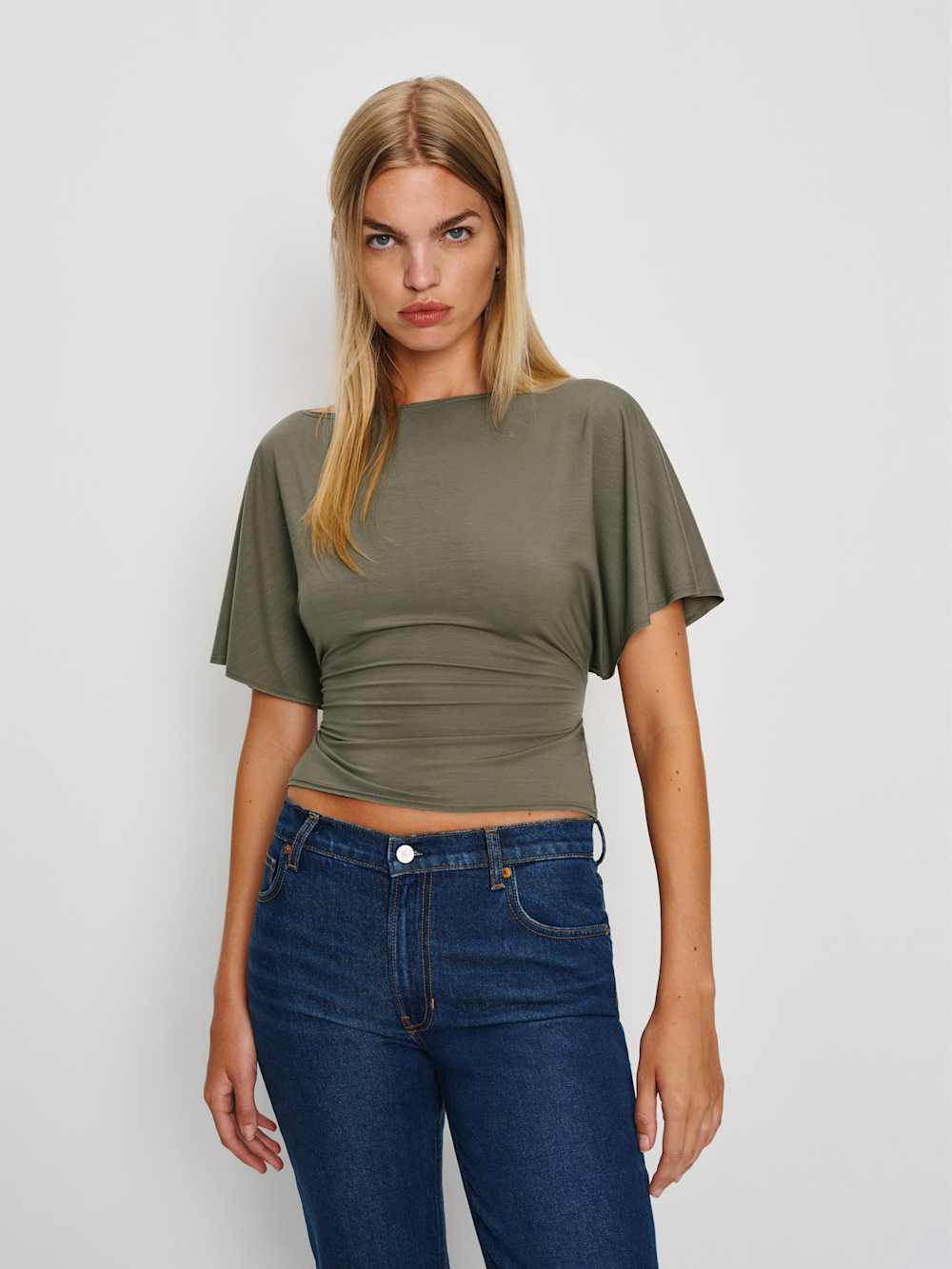 Reformation Avery Knit Top - Poppyseed