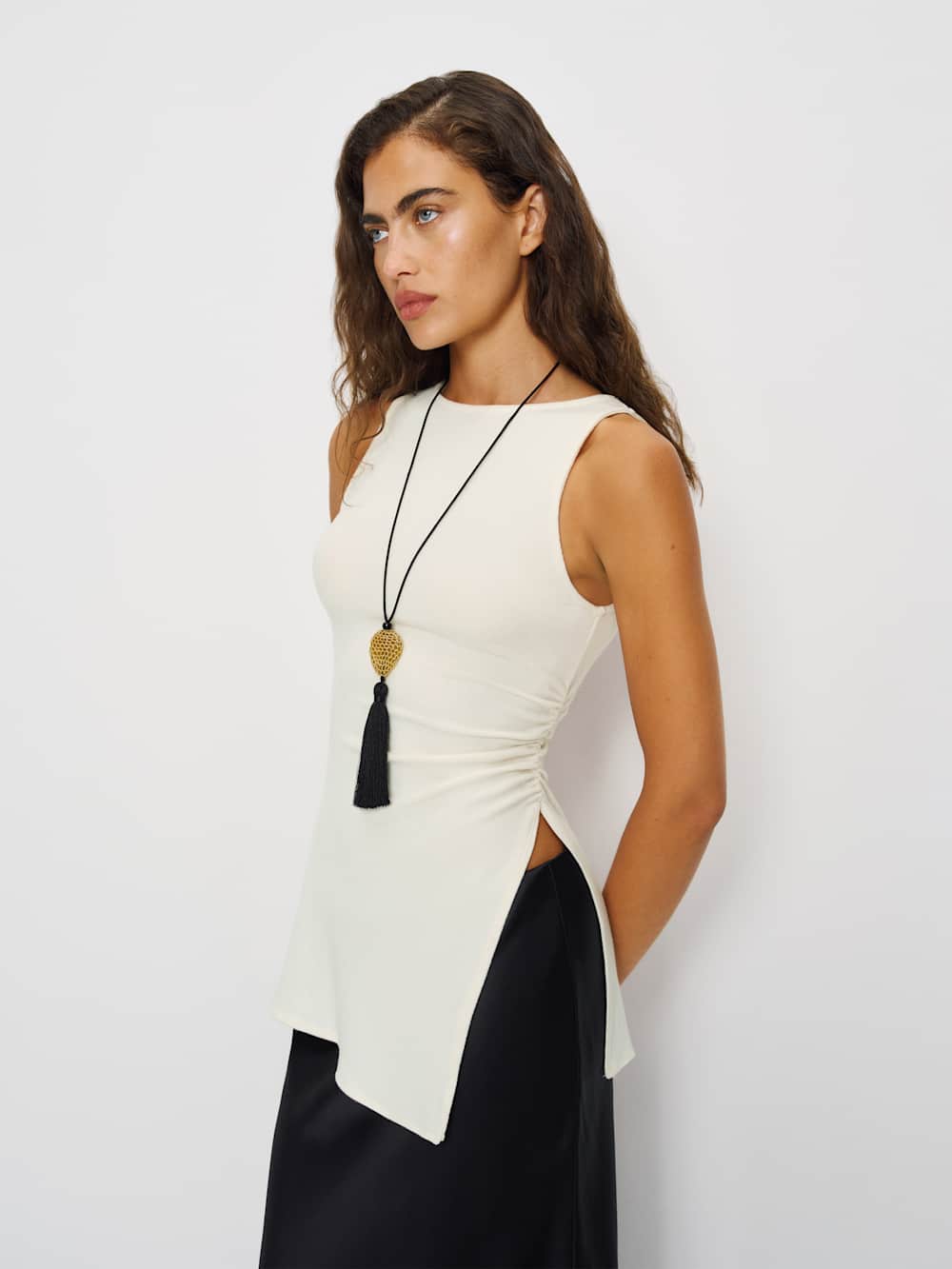 Reformation Walker Knit Top - Fior Di Latte