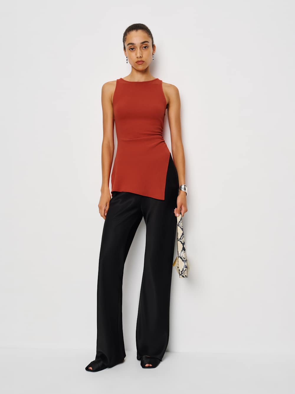 Reformation Walker Knit Top - Sundried Tomato