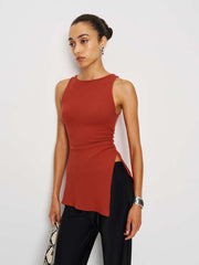 Reformation Walker Knit Top - Sundried Tomato