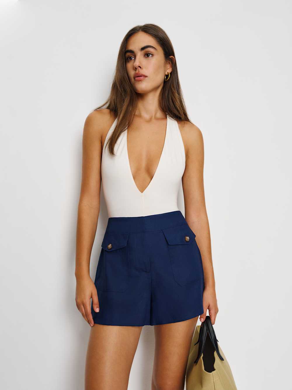 Reformation Trixie Linen Short - Danube