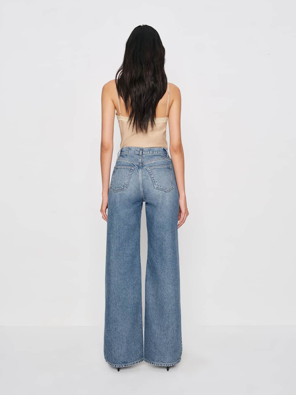 Reformation Cary High Rise Slouchy Wide Leg Short Jeans - Colorado