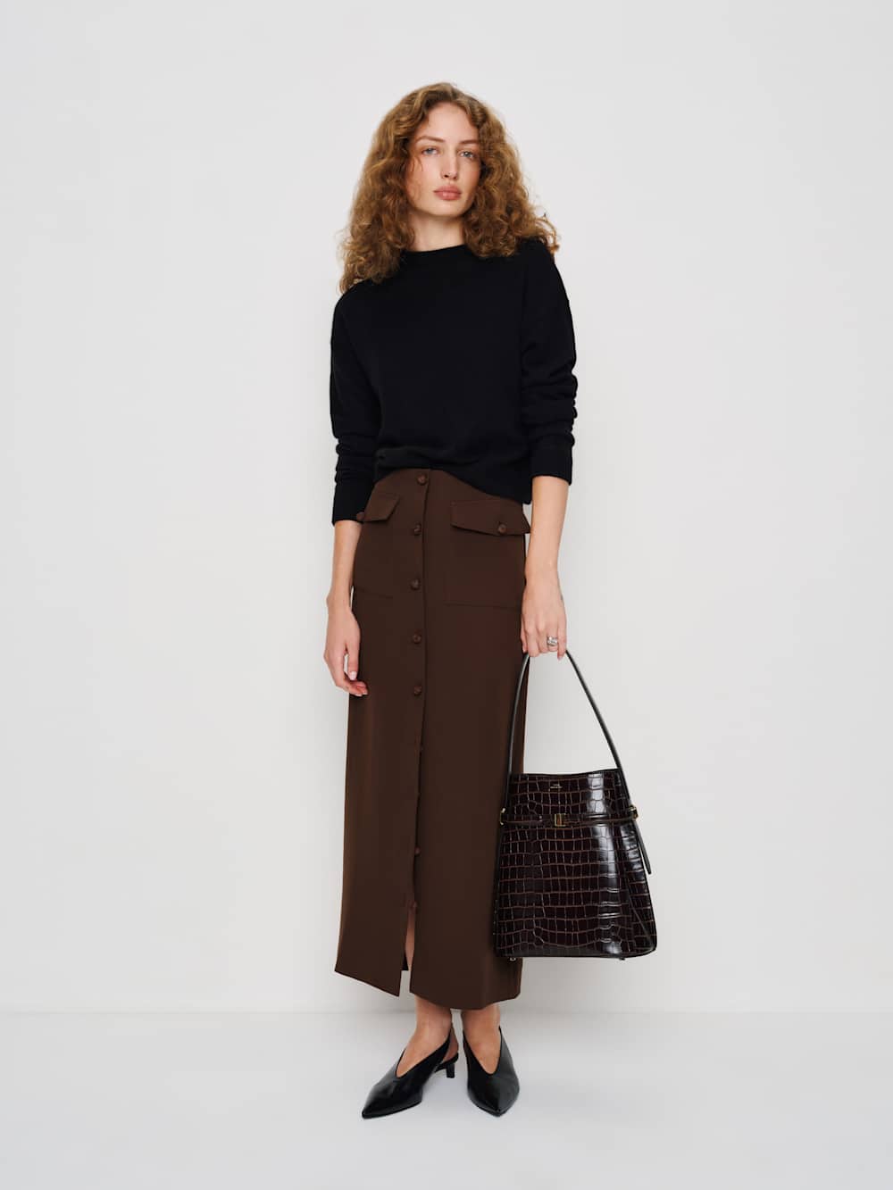 Reformation Britt Skirt - Cafe