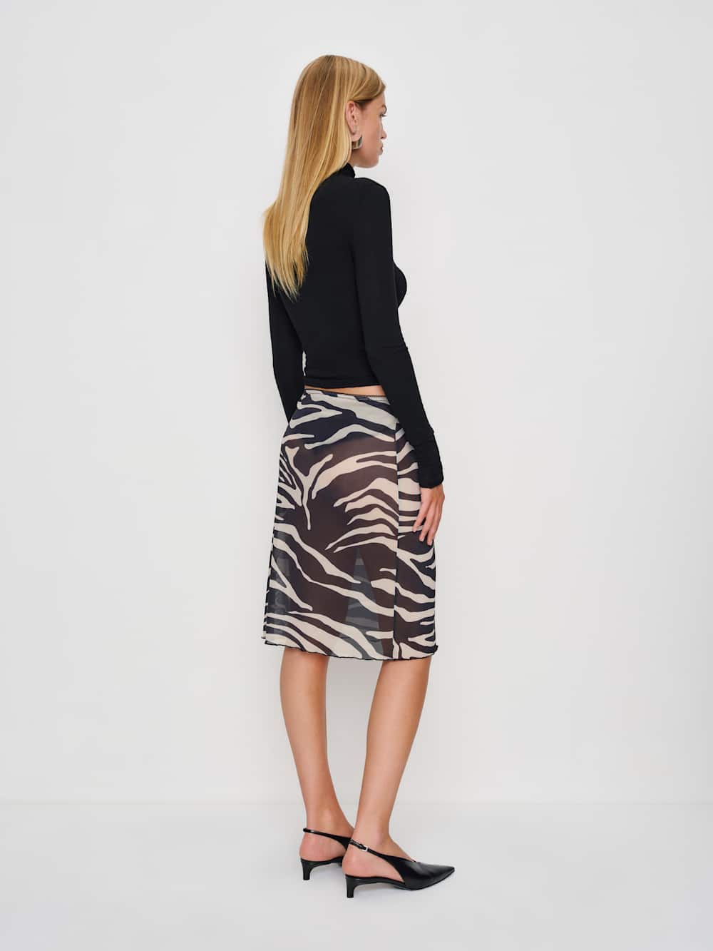 Reformation Brodie Sheer Knit Skirt - Bronco