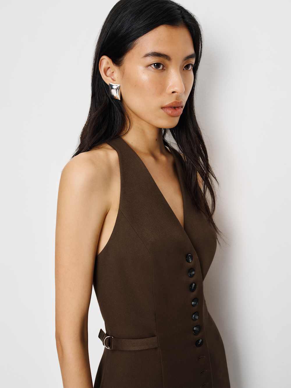 Reformation Rowe Vest - Brown