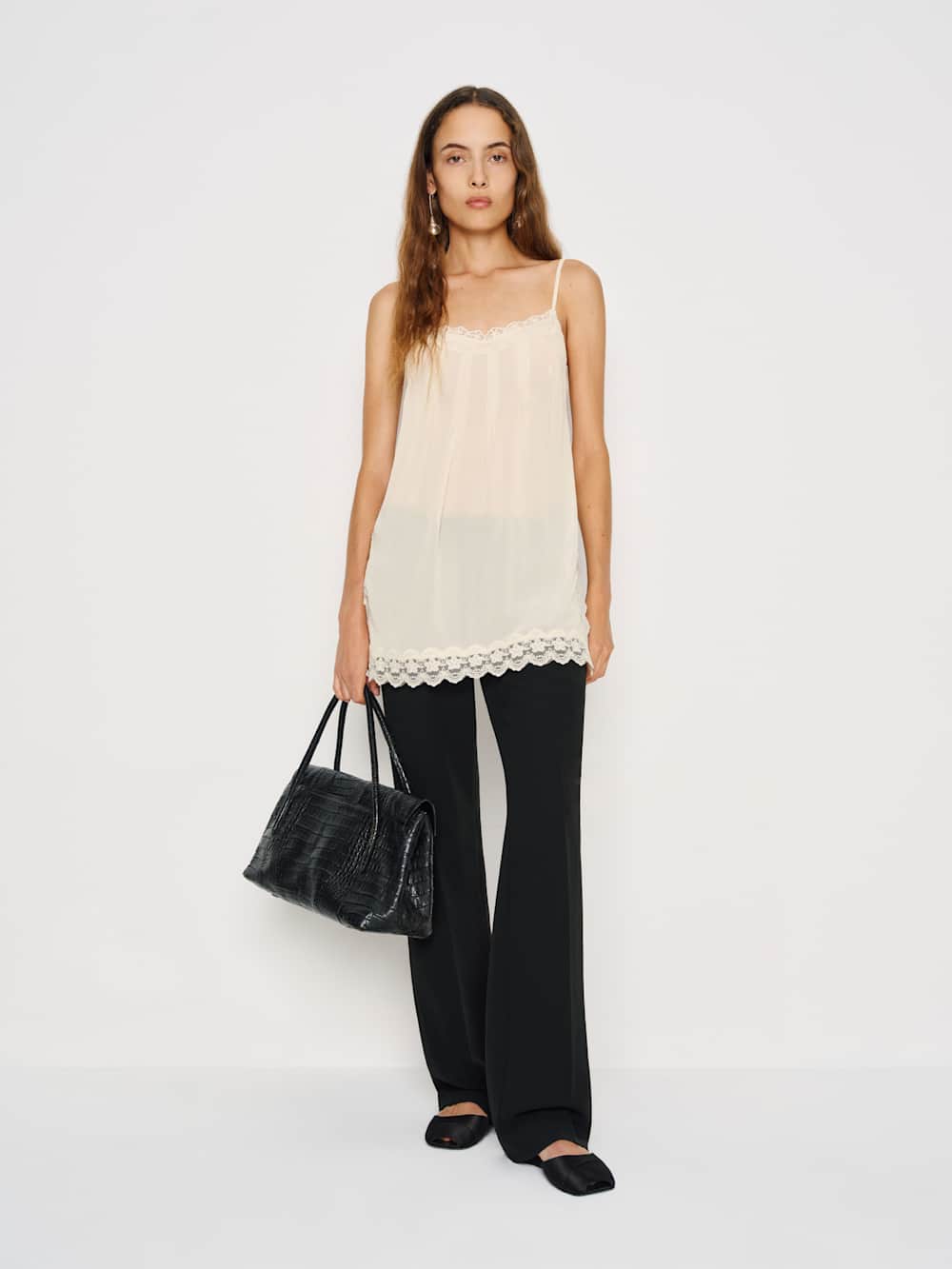 Reformation Bijou Sheer Top - Cream