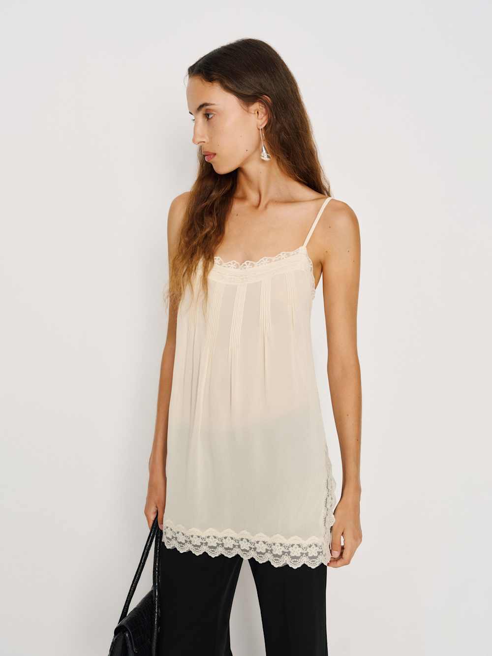 Reformation Bijou Sheer Top - Cream