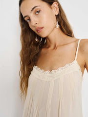 Reformation Bijou Sheer Top - Cream