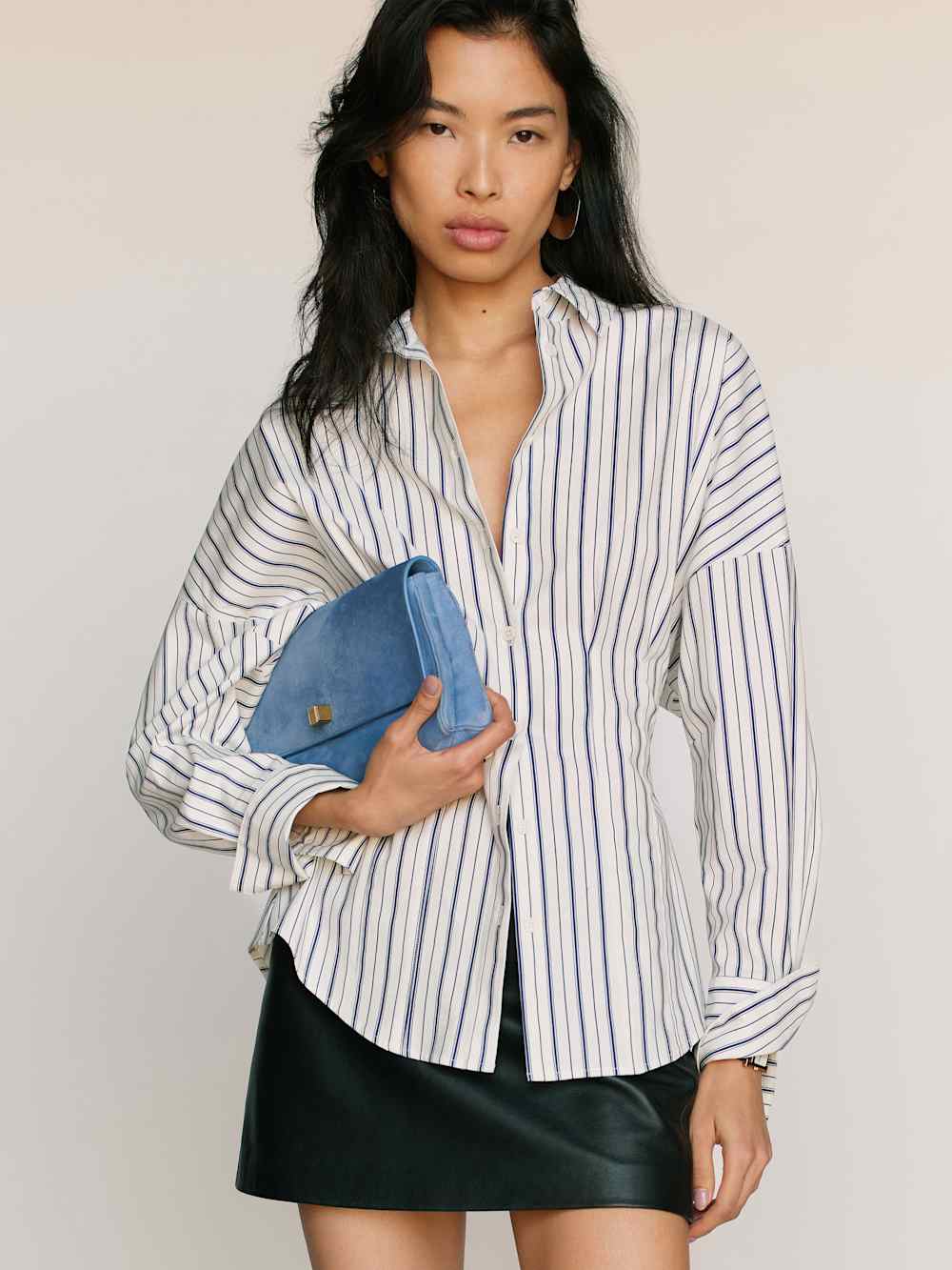 Reformation Vanta Shirt - Summer Day Stripe
