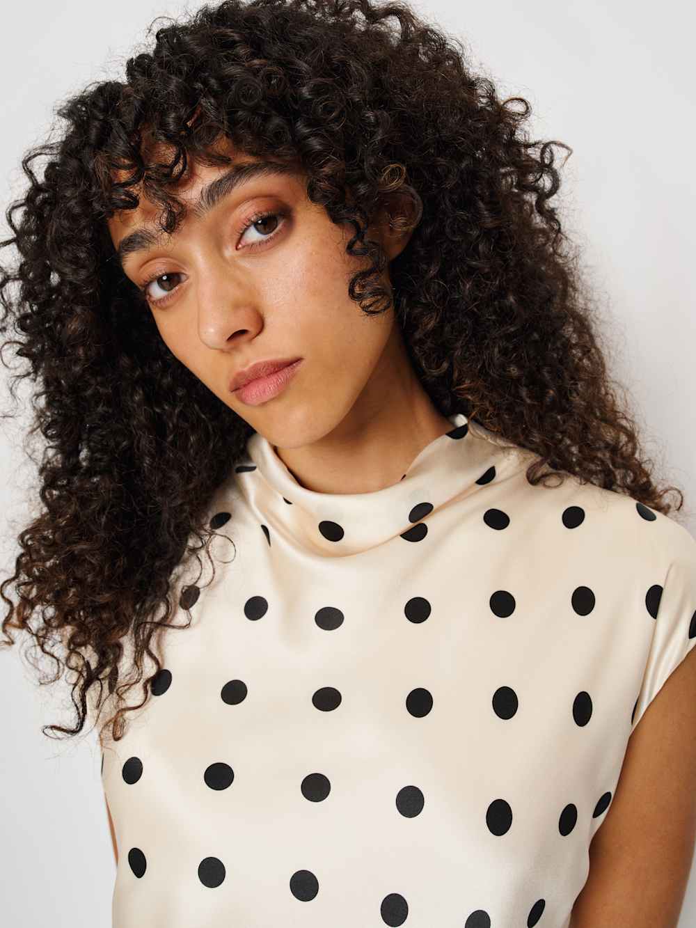 Reformation Rory Silk Dress - Sundae Dot