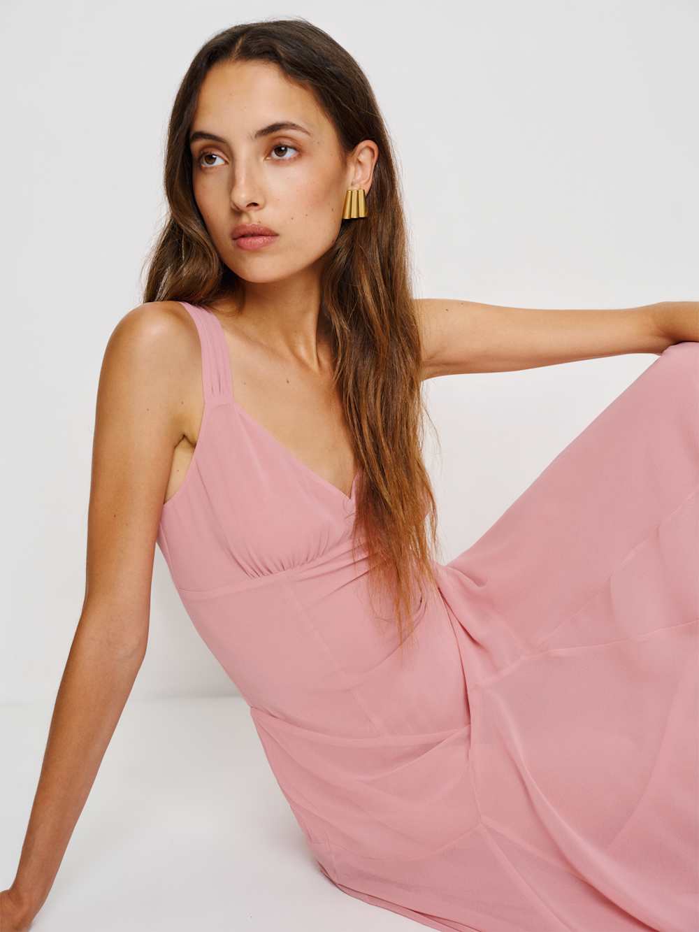 Reformation Narcissa Dress - Dusty Rose