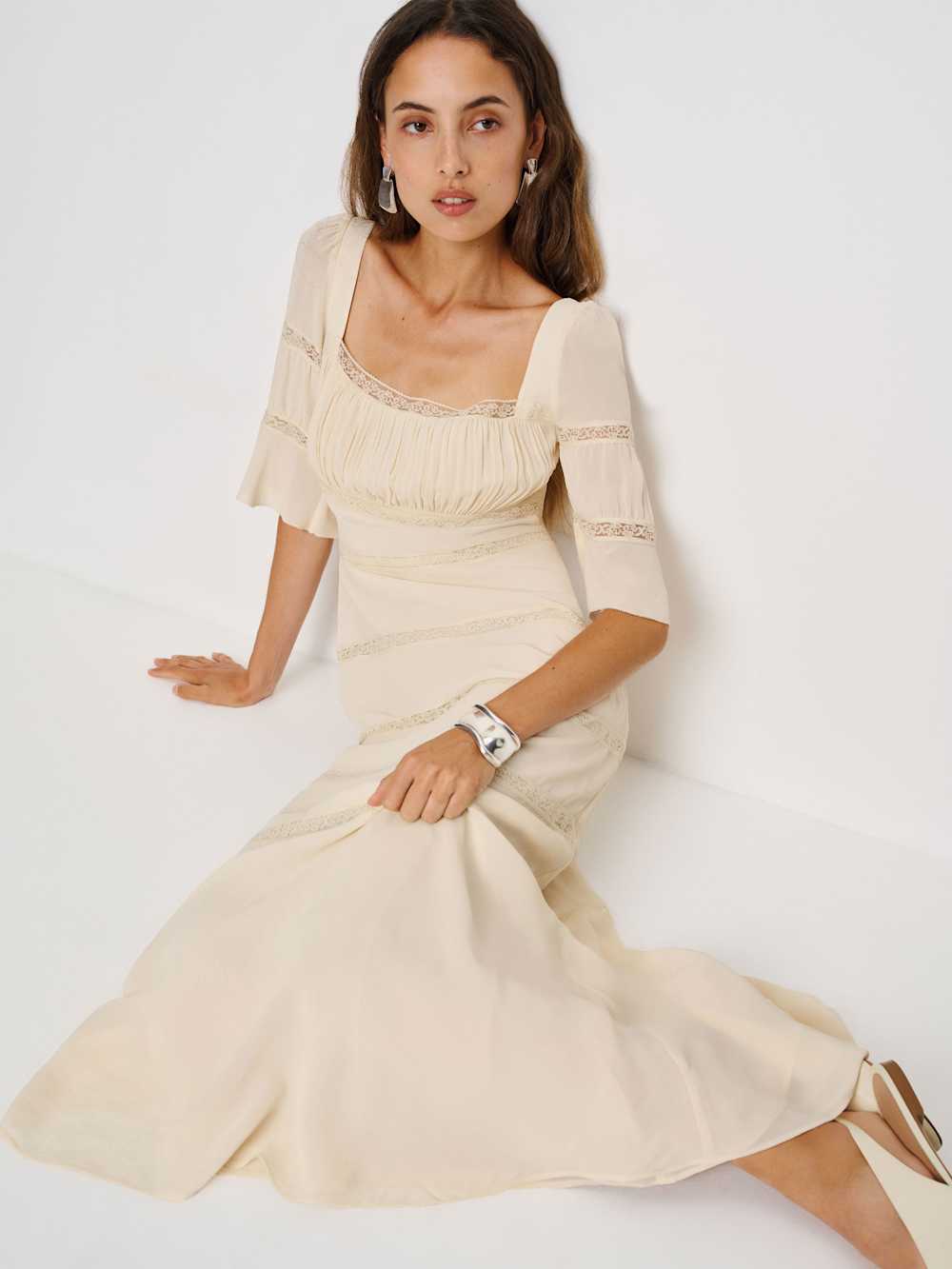 Reformation Laverna Dress - Cream