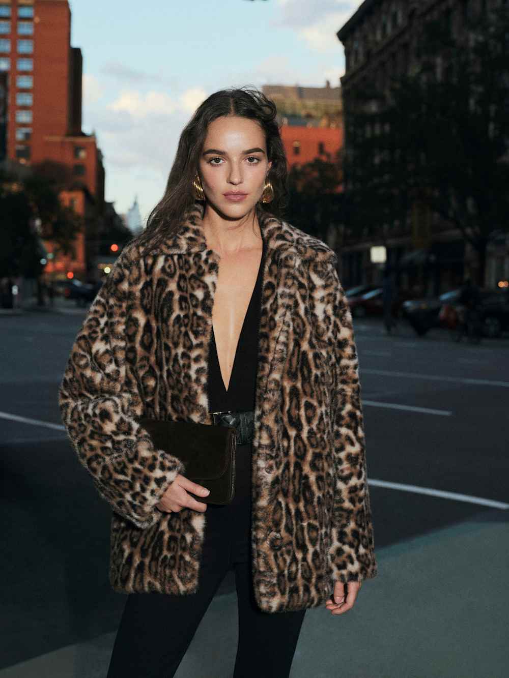 Reformation Sable Faux Fur Coat - Leopard