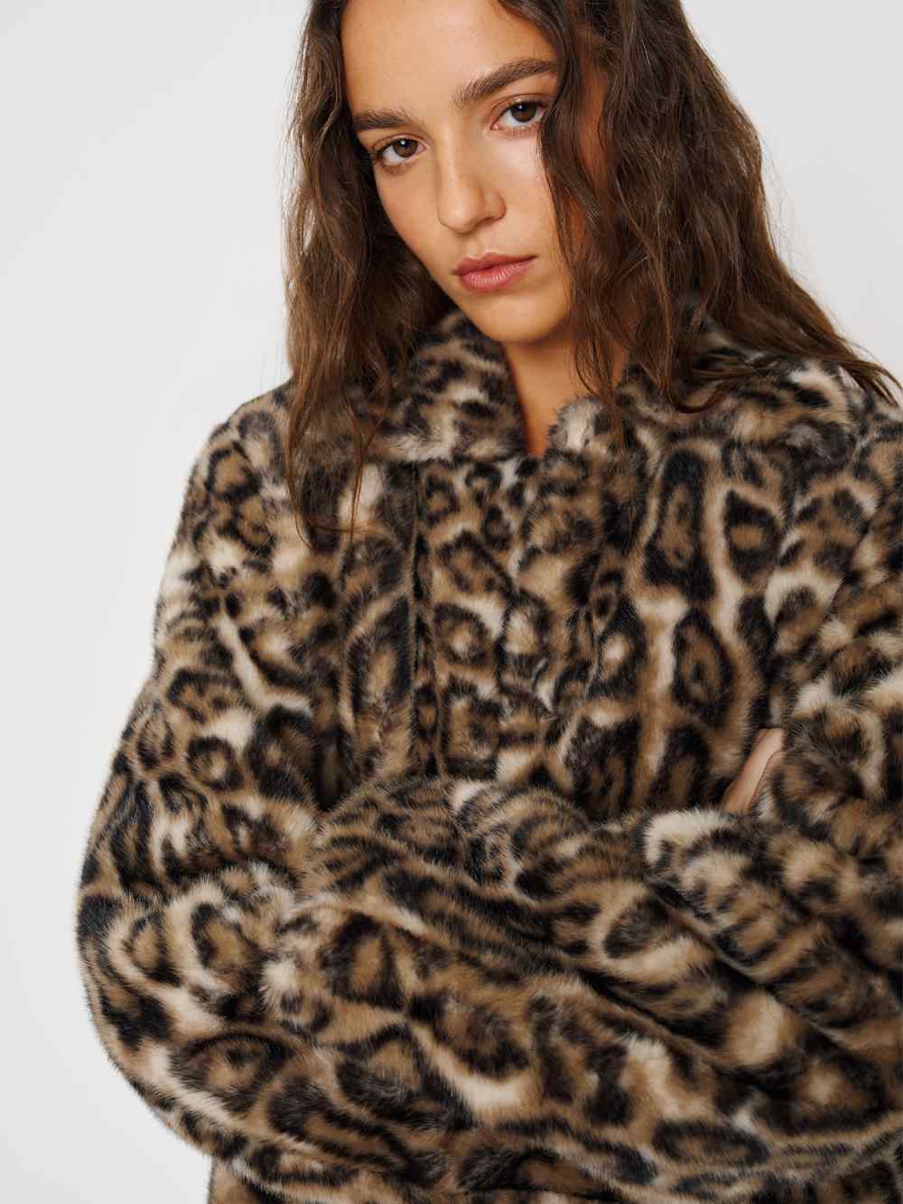 Reformation Sable Faux Fur Coat - Leopard