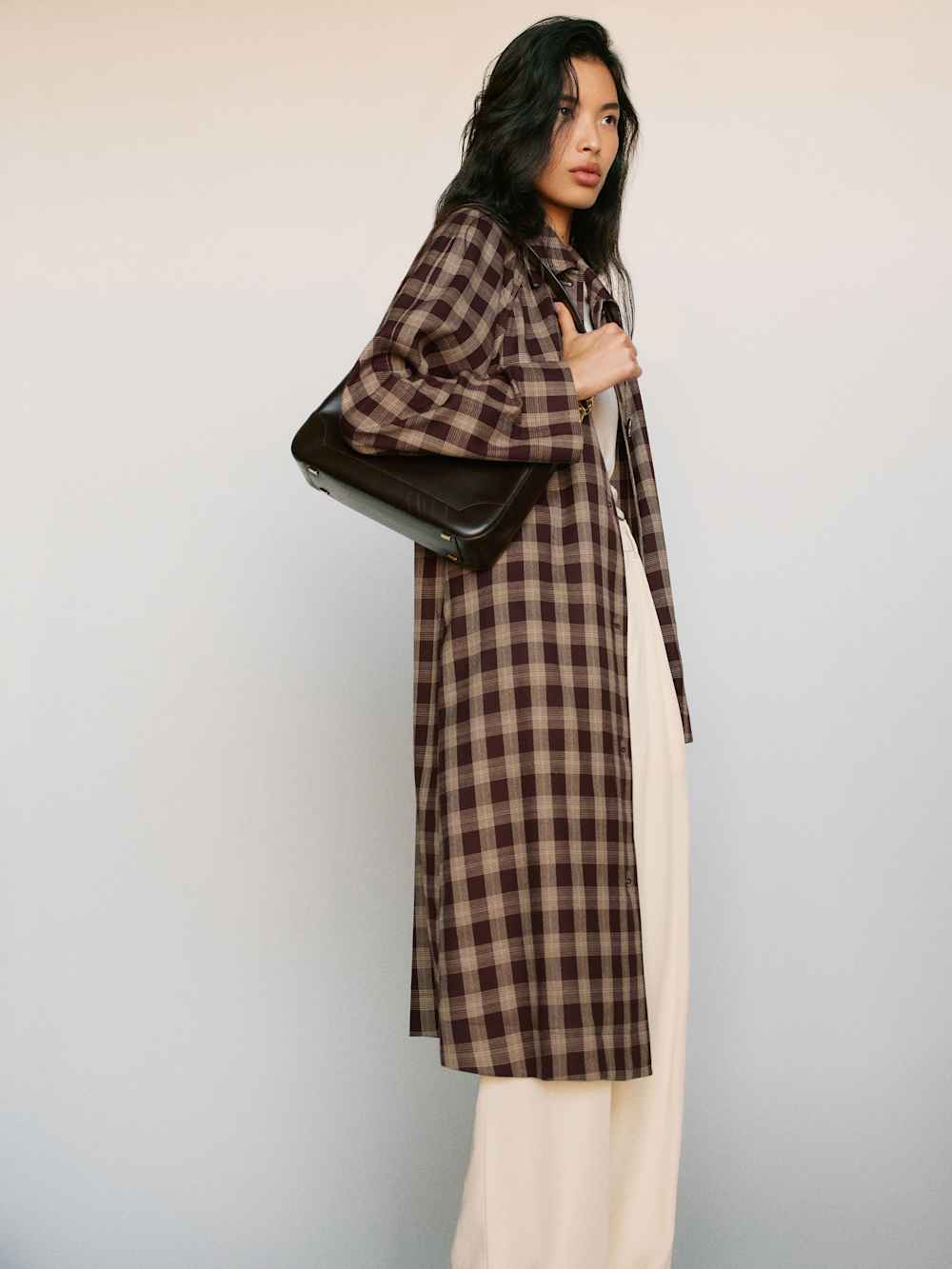 Reformation Beck Trench - Brown Check