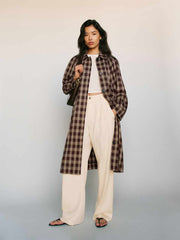 Reformation Beck Trench - Brown Check
