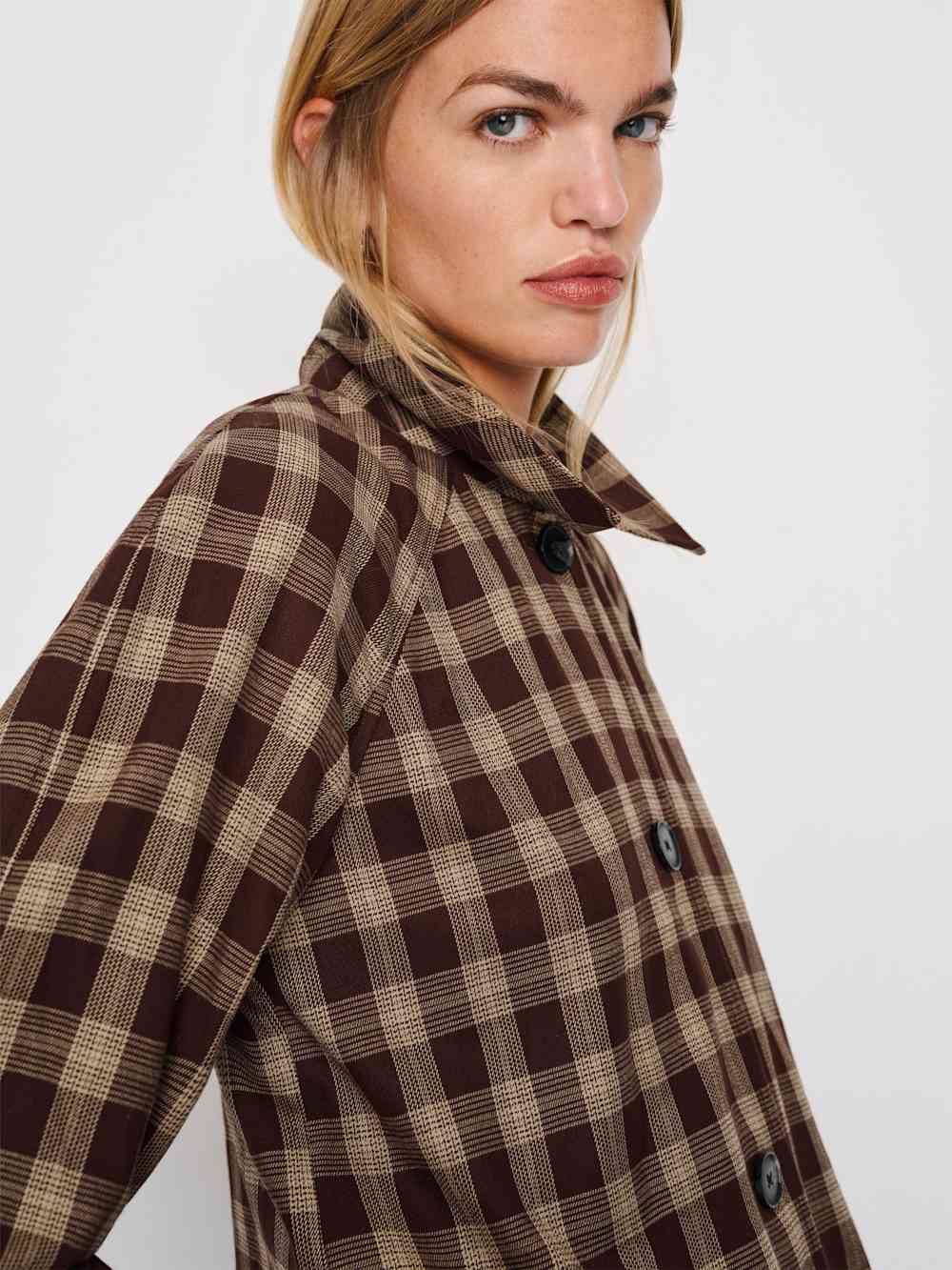 Reformation Beck Trench - Brown Check