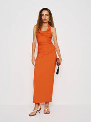 Reformation Niccola Knit Dress - Flame