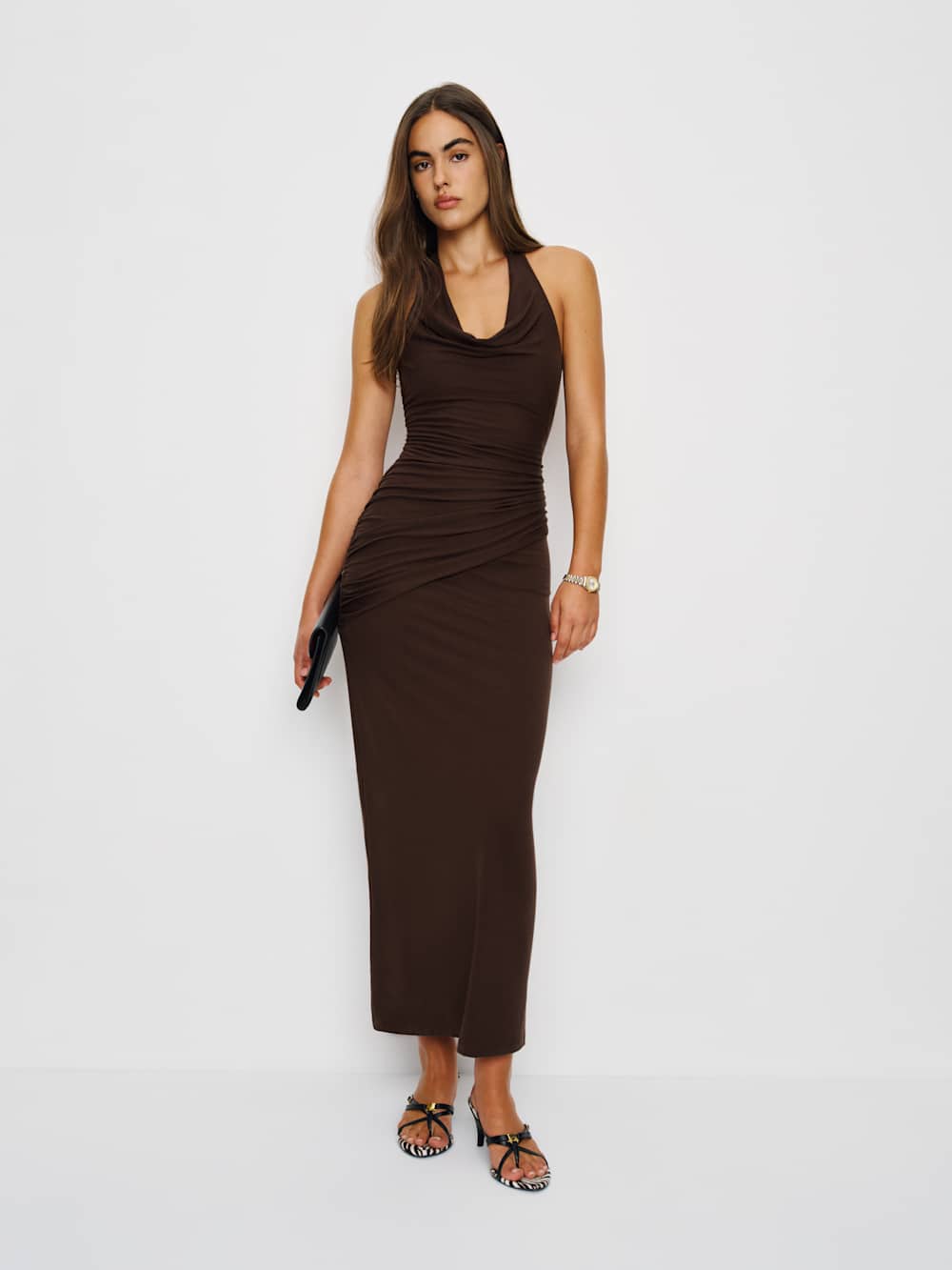 Reformation Niccola Knit Dress - Mole
