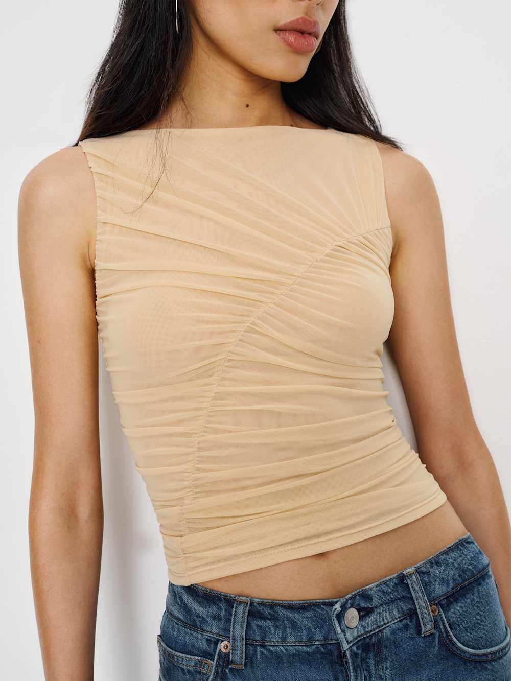 Reformation Rosie Knit Top - Cream