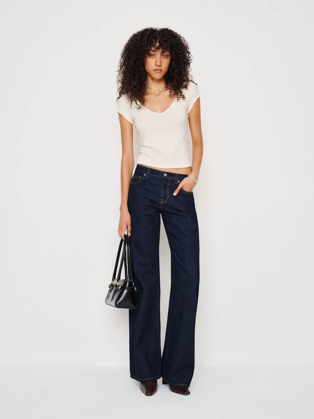 Reformation Mateo Knit Top - Fior Di Latte