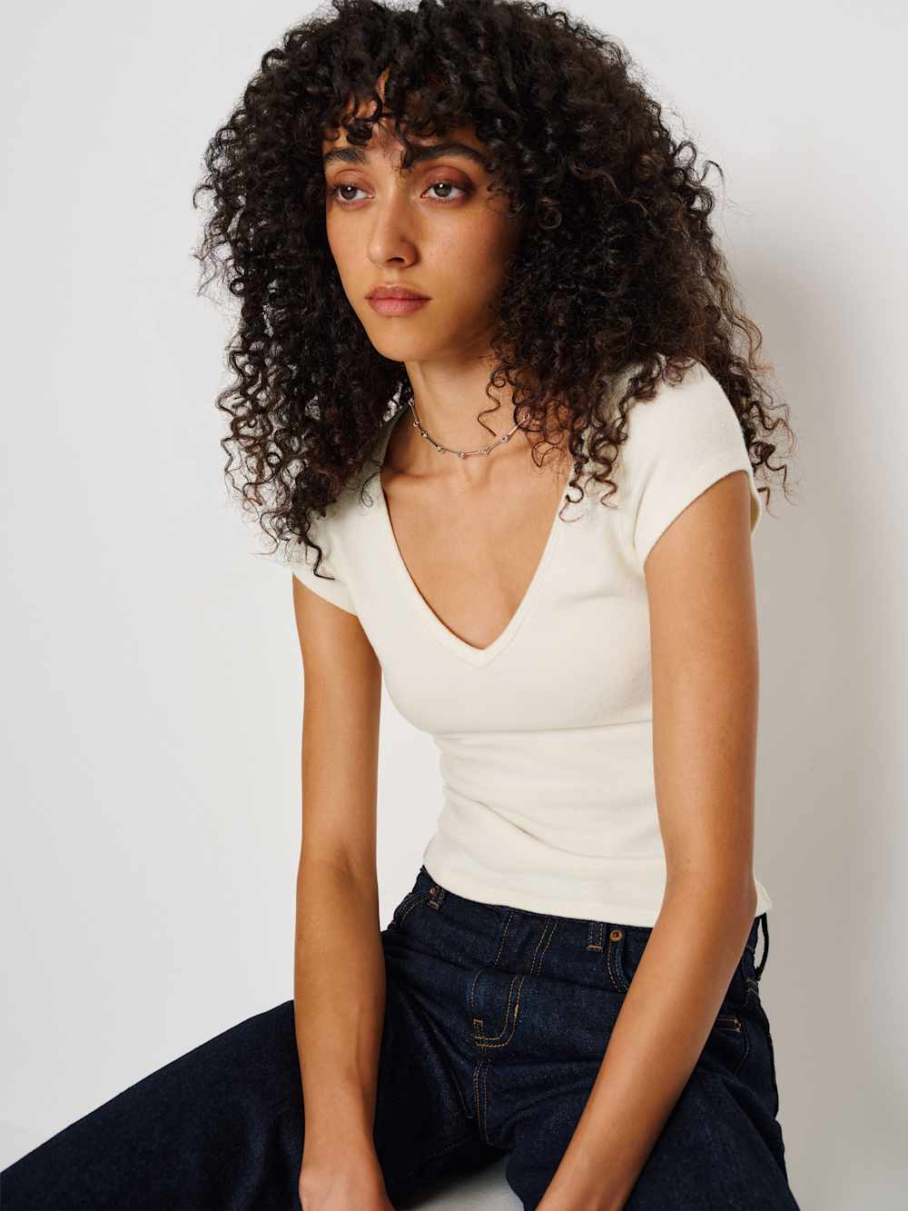 Reformation Mateo Knit Top - Fior Di Latte