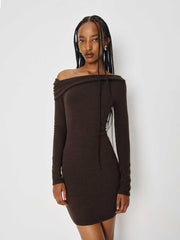 Reformation Elio Knit Dress - Mole