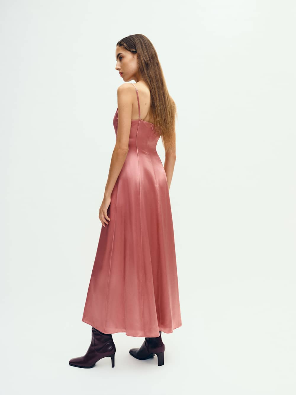 Reformation Lya Silk Dress - Dried Rose