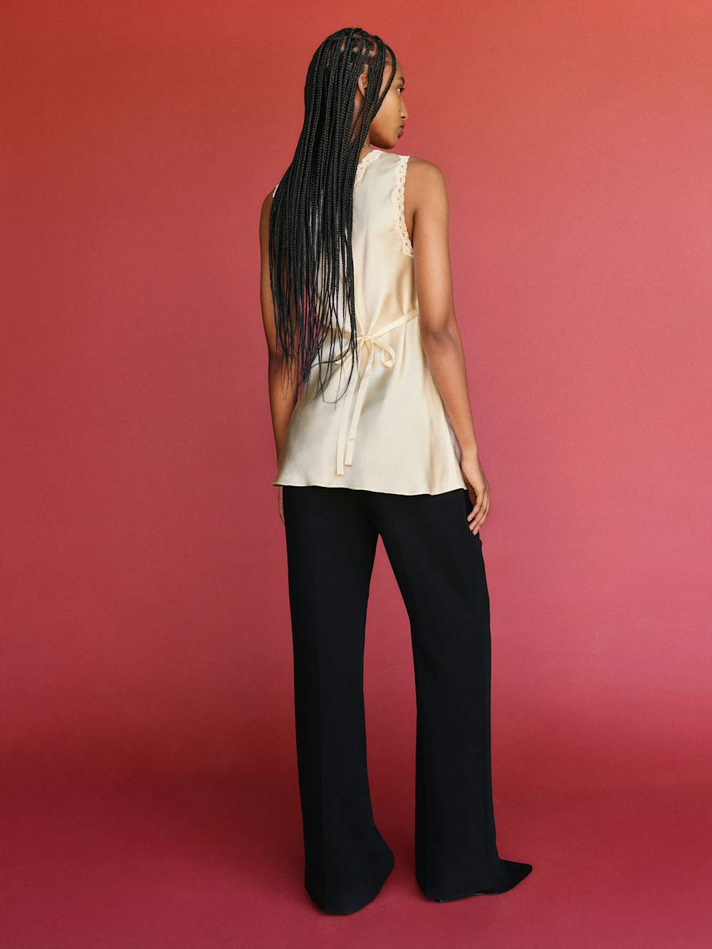 Reformation Addie Silk Top - Sugar