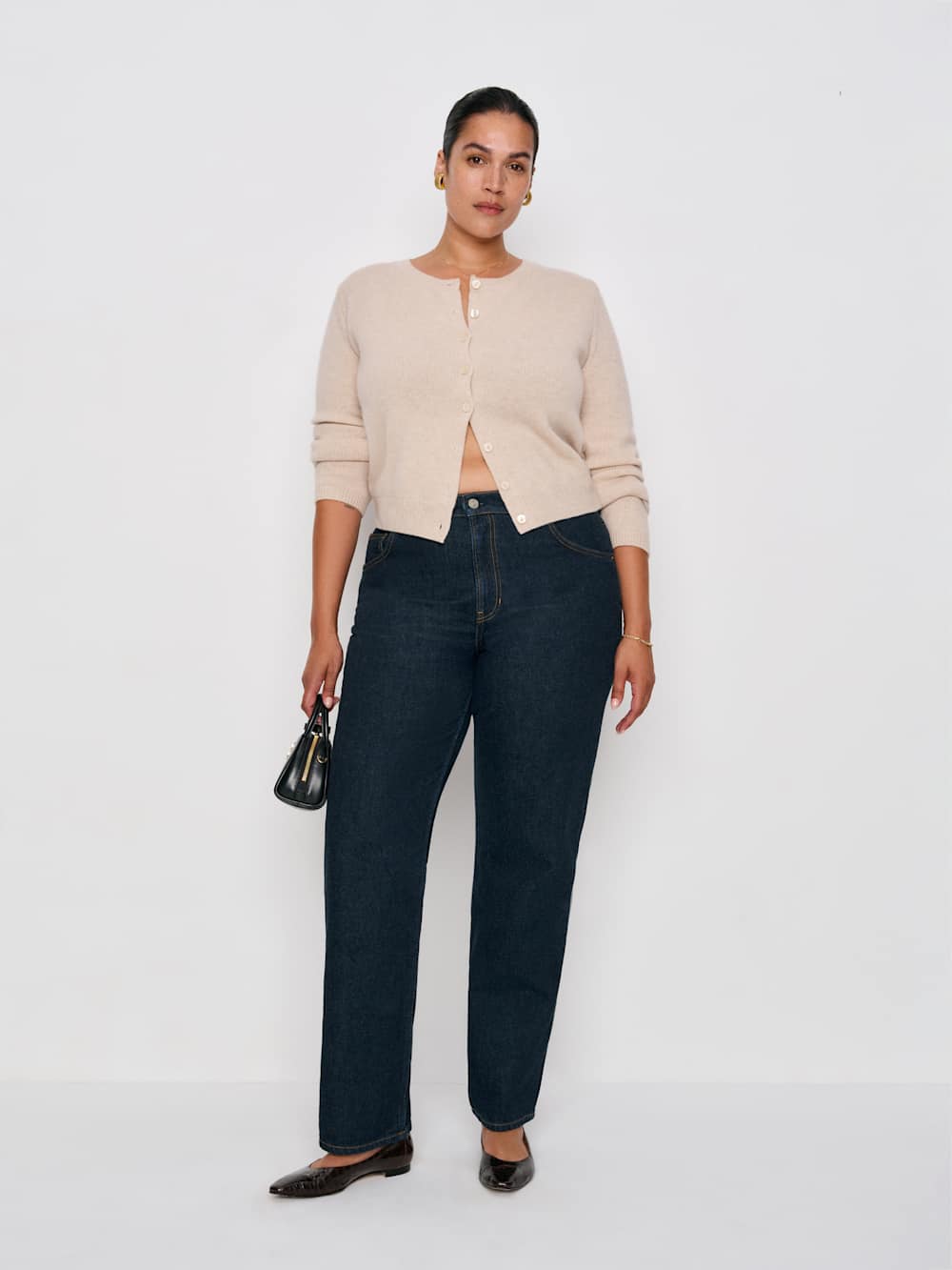 Reformation Greer Mid Rise Straight Long Jeans - Ondine