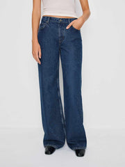 Reformation Cary Low Rise Slouchy Wide Leg Short Jeans - Cleary
