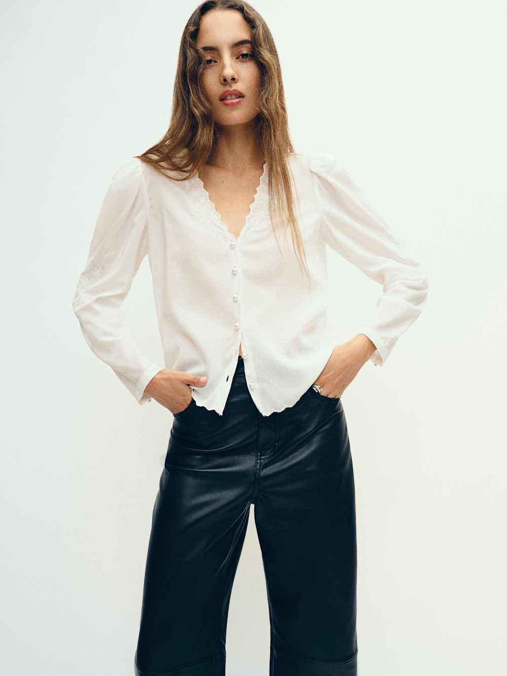 Reformation Hemsley Top - White