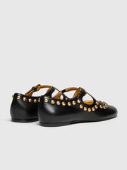 Reformation Salome Ballet Flat - Black Leather