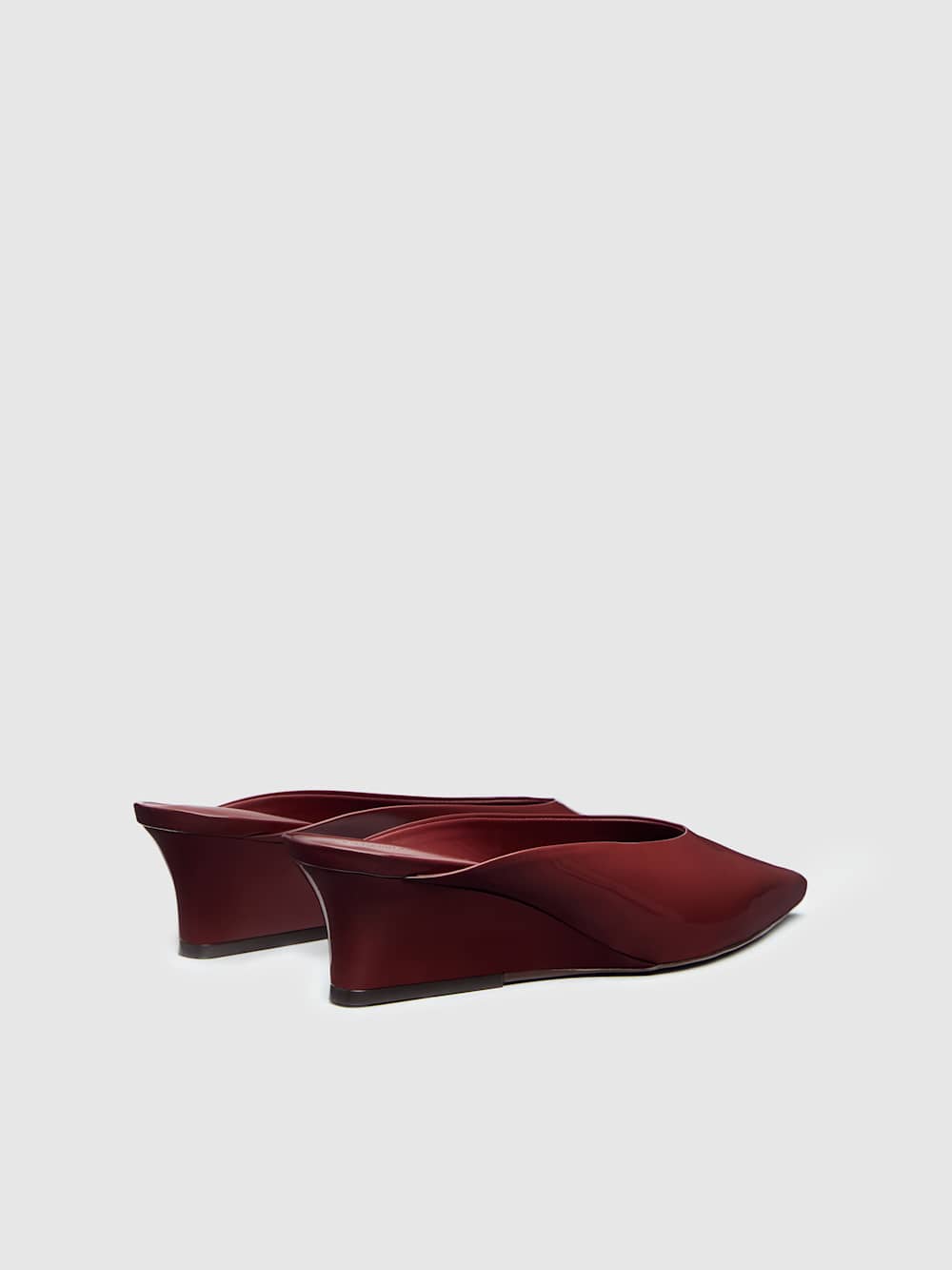 Reformation Marilyn Wedge Mule - Berry Jam Patent