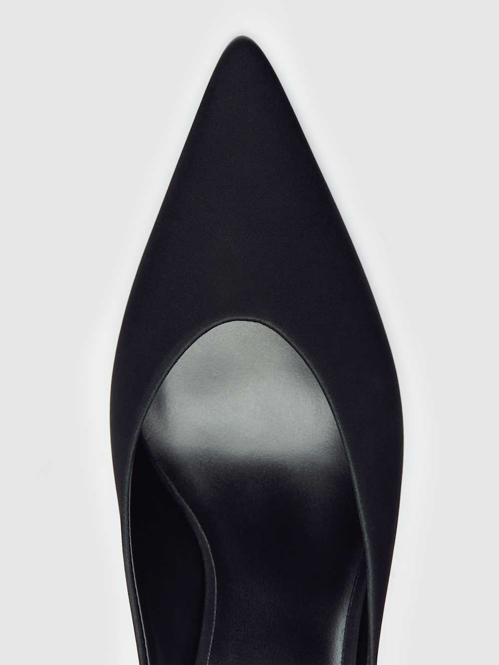 Reformation Marilyn Wedge Mule - Black Satin
