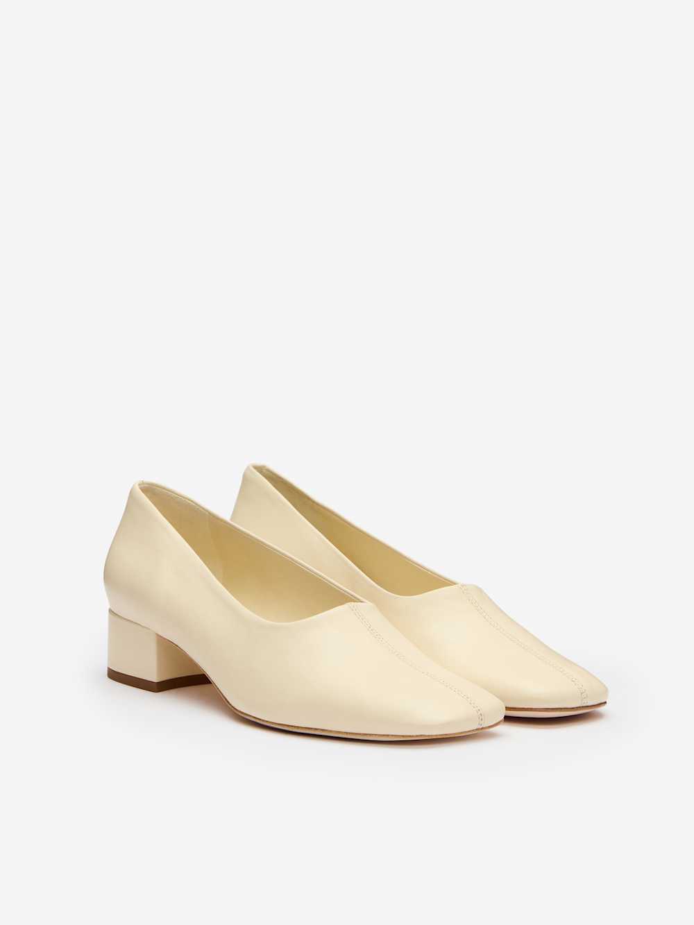 Reformation Inez Pump - Cream Puff Leather
