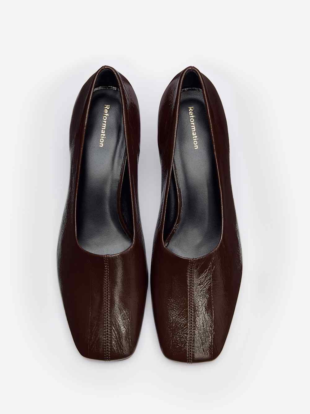 Reformation Inez Pump - Espresso Eel