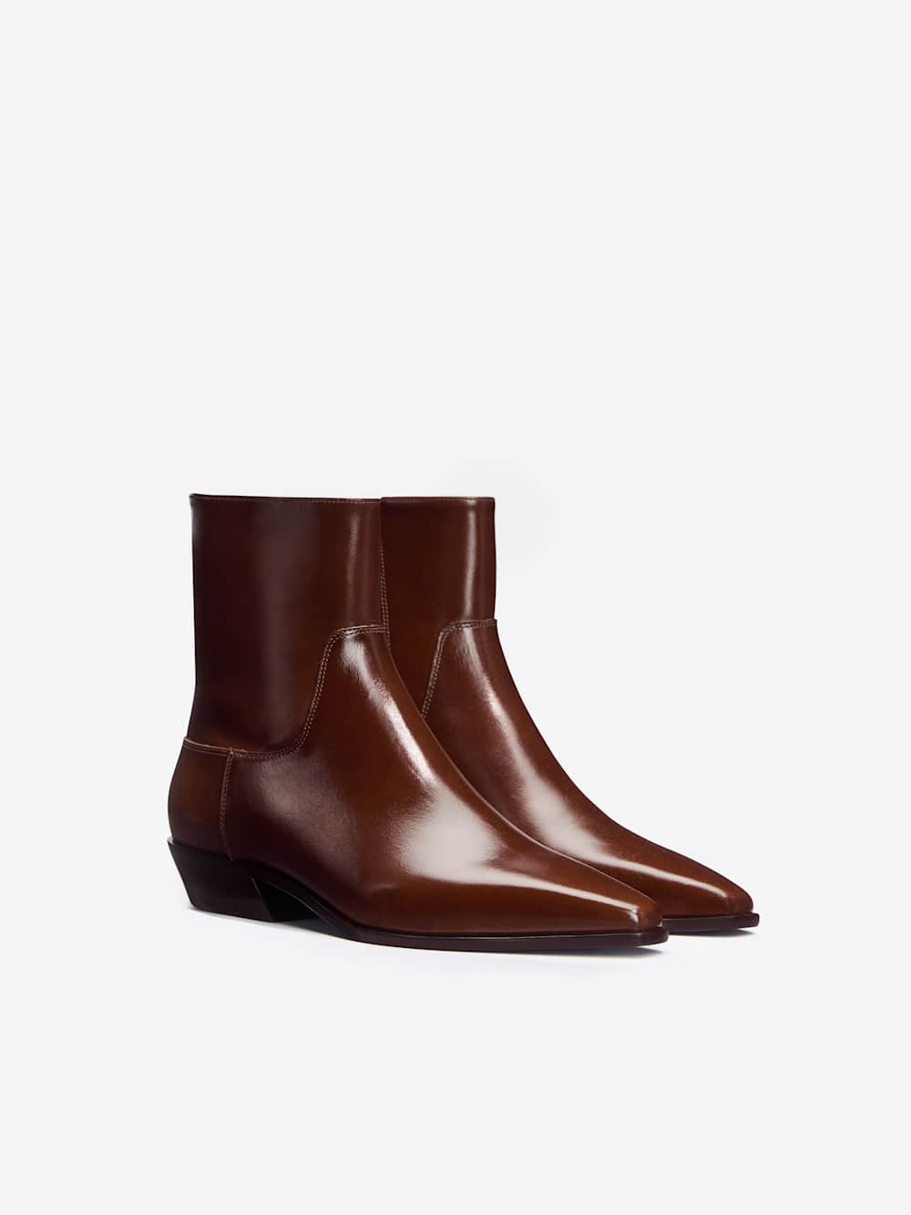 Reformation Dominique Ankle Boot - Syrup Leather