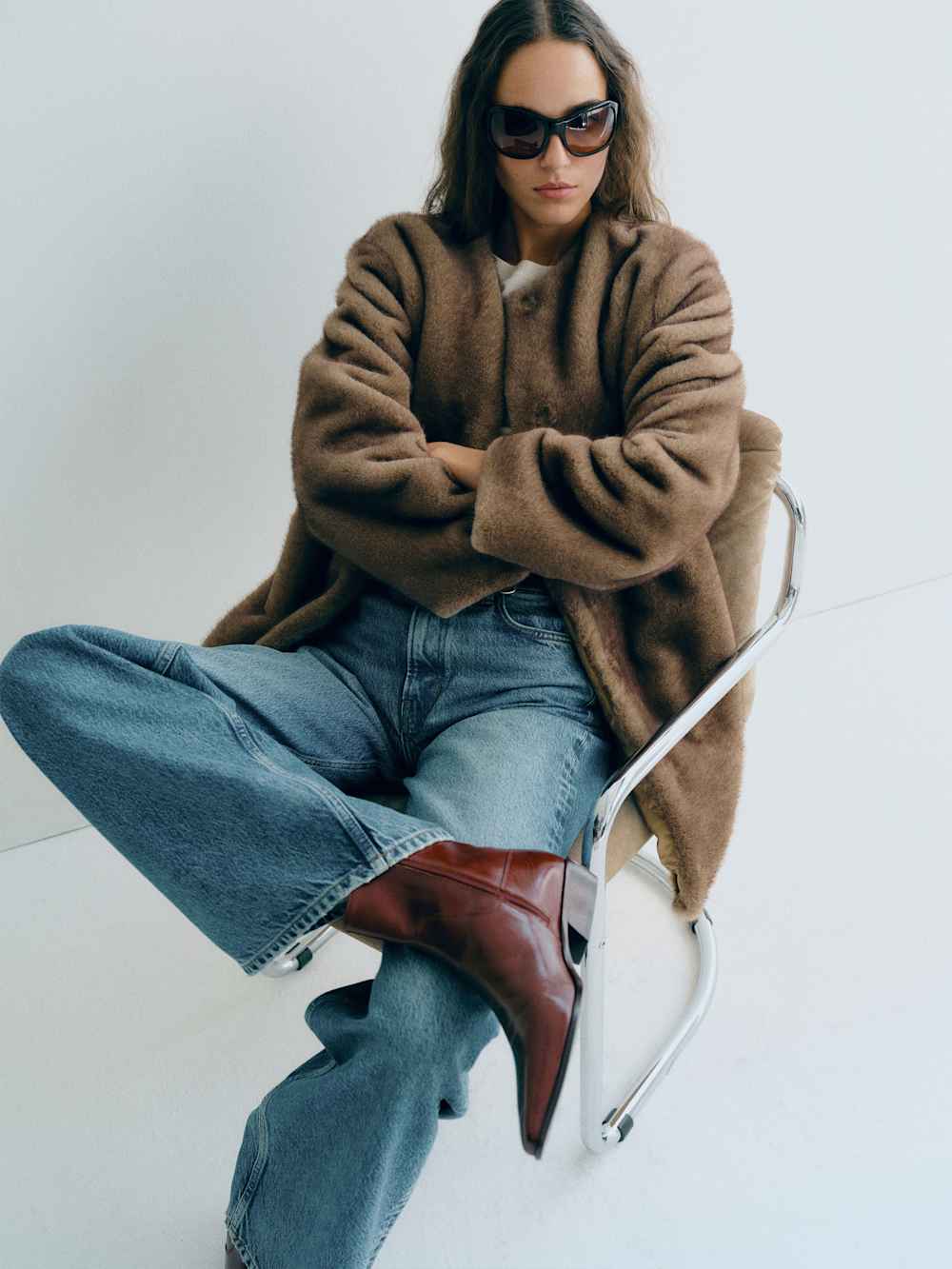 Reformation Dominique Ankle Boot - Syrup Leather