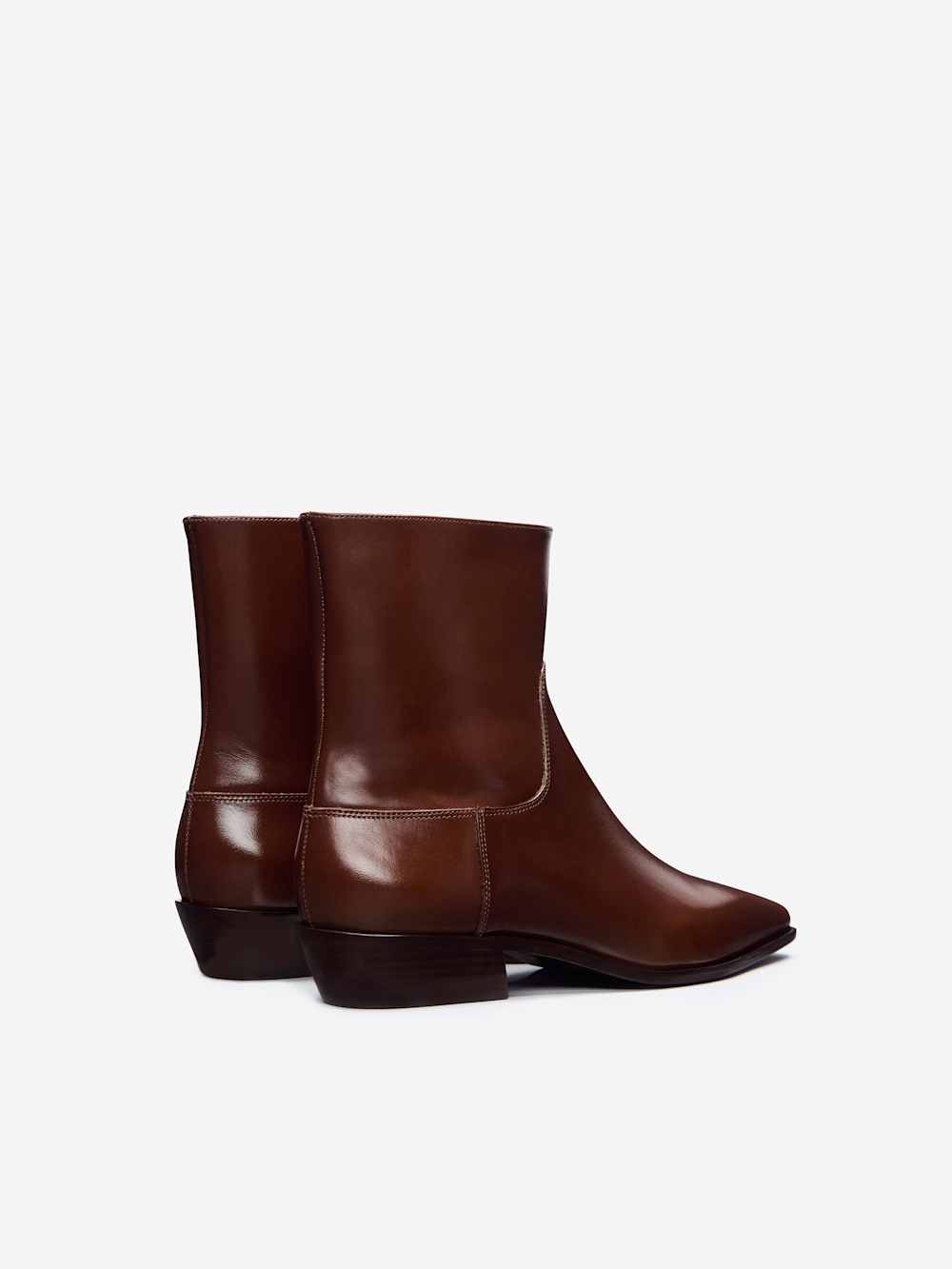 Reformation Dominique Ankle Boot - Syrup Leather