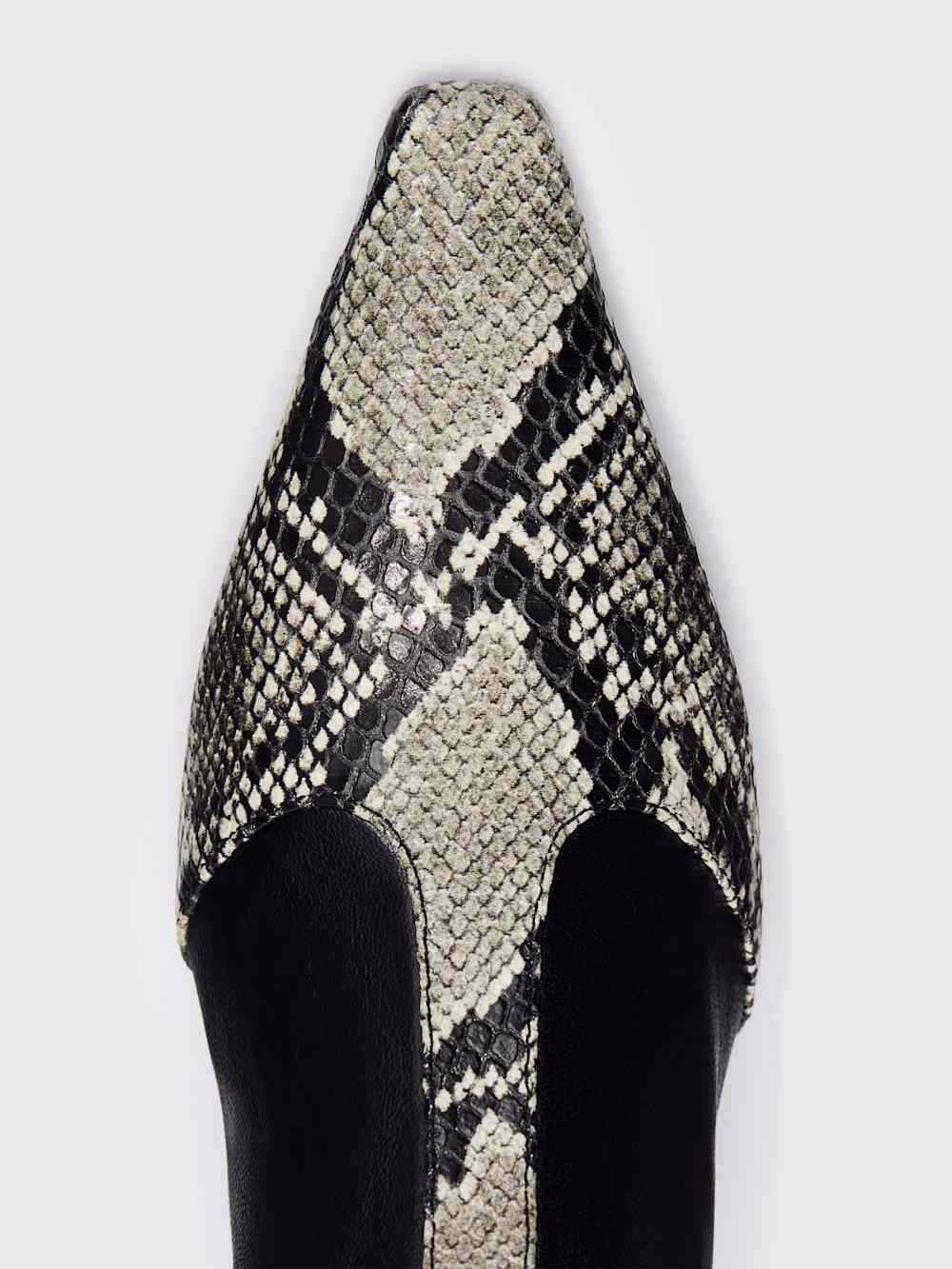 Reformation Robbie Ankle Boot - Black Snake Stretch