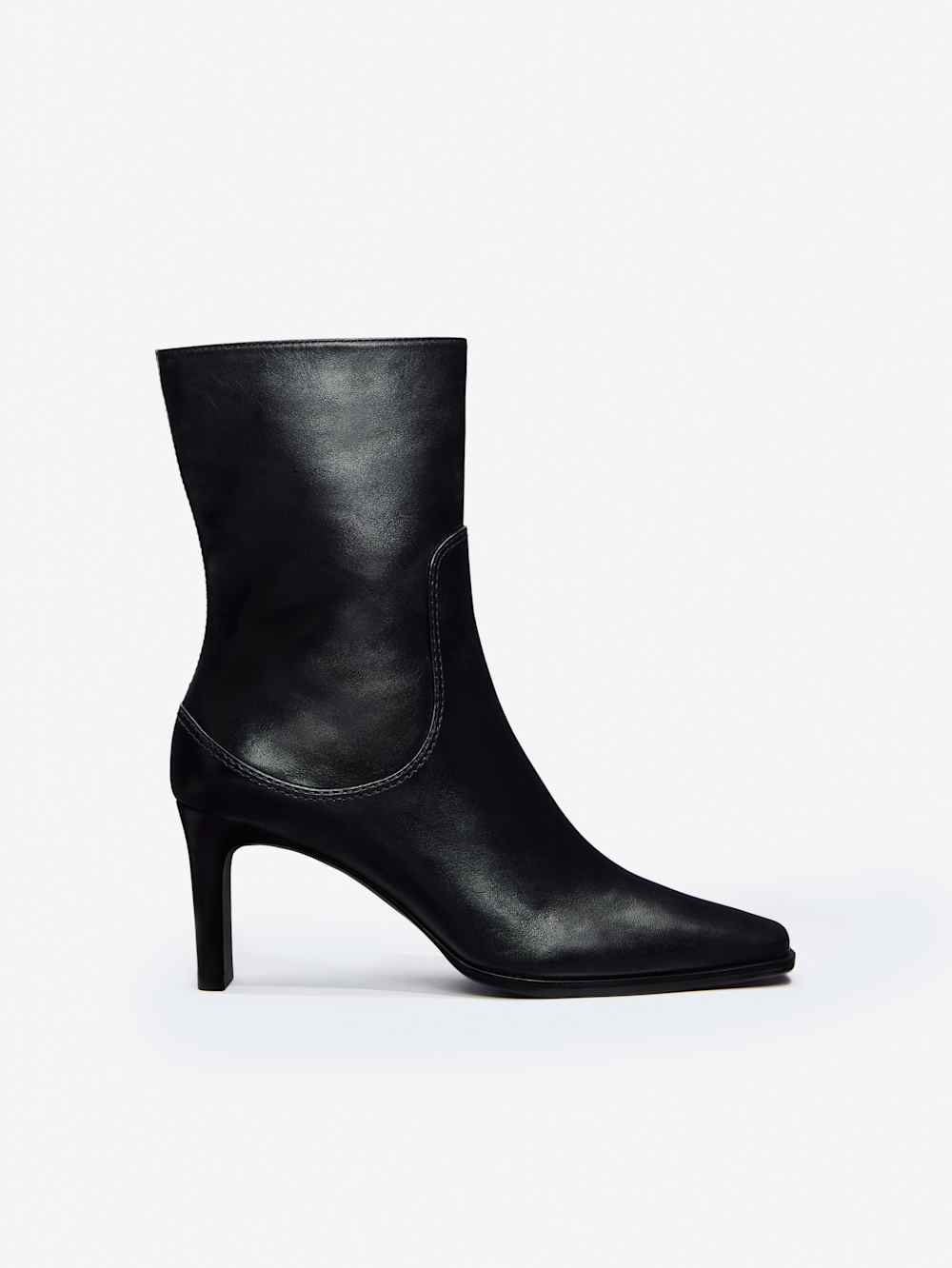 Reformation Claudette Ankle Boot - Black Leather